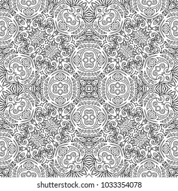 Vector abstract ethnic line art hand drawn background