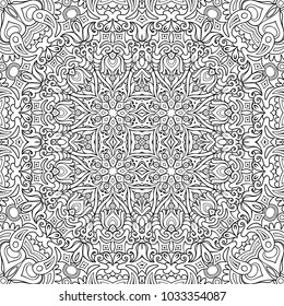 Vector abstract ethnic line art hand drawn background