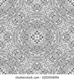 Vector abstract ethnic line art hand drawn background