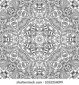 Vector abstract ethnic line art hand drawn background