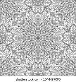 Vector abstract ethnic line art hand drawn background