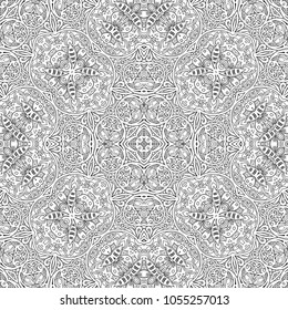 Vector abstract ethnic line art hand drawn background