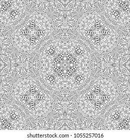 Vector abstract ethnic line art hand drawn background