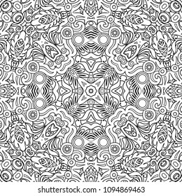 Vector abstract ethnic line art hand drawn background