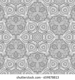 Vector abstract ethnic line art hand drawn background