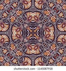 Vector abstract ethnic nature hand drawn color background