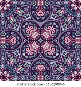 Floral Seamless Pattern Folk Ornament Vector Stock Vector (Royalty Free ...