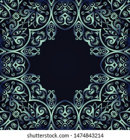 Vector abstract ethnic nature hand drawn ornamental background. Colorful seamless pattern
