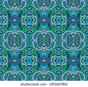 Vector abstract ethnic ornamental color seamless pattern stripe