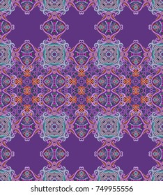 Vector abstract ethnic ornamental color seamless pattern
