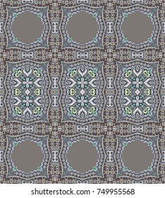 Vector abstract ethnic ornamental color seamless pattern