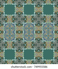 Vector abstract ethnic ornamental color seamless pattern