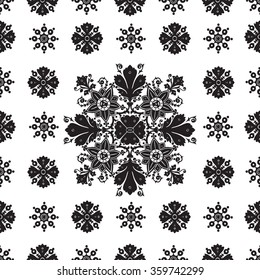 Vector abstract ethnic seamless floral pattern design for background or wallpaper
