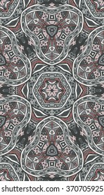 Vector abstract ethnic seamless pattern tribal background. Endless geometric print