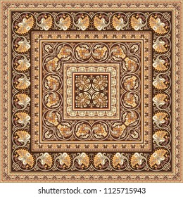 Vector abstract ethnic square background