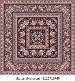 Vector abstract ethnic square background