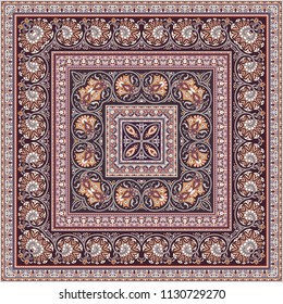 Vector abstract ethnic square background