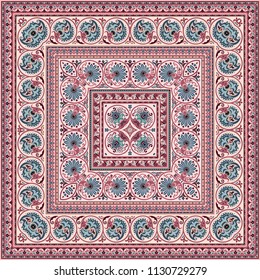 Vector abstract ethnic square background