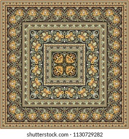 Vector abstract ethnic square background