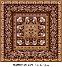 Vector abstract ethnic square background