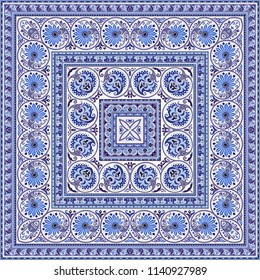 Vector abstract ethnic square background