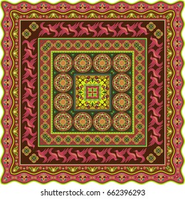 Vector abstract ethnic square background