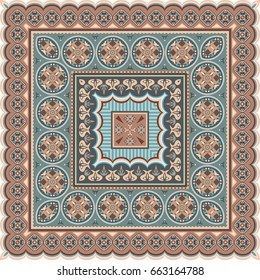 Vector abstract ethnic square background