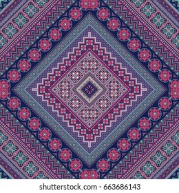 Vector abstract ethnic square background