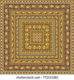 Vector abstract ethnic square background