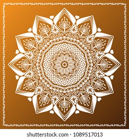 Vector abstract ethnic twelve-pointed mandala.