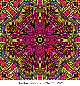 Vector abstract ethnic vintage seamless pattern tribal background
