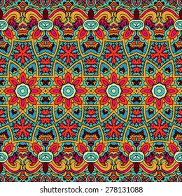 Vector abstract ethnic vintage seamless pattern tribal background