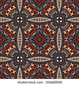 Vector abstract ethnic vintage seamless pattern tribal background