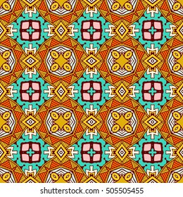 Vector abstract ethnic vintage seamless pattern geometrical tribal background