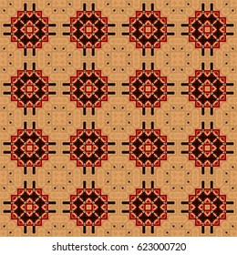 Vector abstract ethnic vintage seamless pattern tribal background