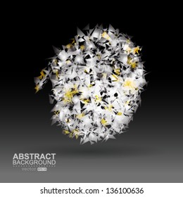 Vector abstract exploding bubble for speech. Editable creative illustration.