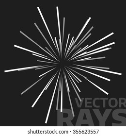 Vector abstract explosive. Illustration with dynamic shapes. 