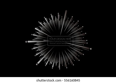 Vector abstract explosive. Illustration with dynamic shapes. 