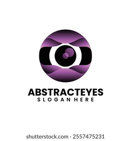 vector abstract eyes gradient colorful logo design
