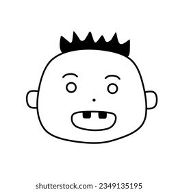 vector abstract face image with uniqueness and humor