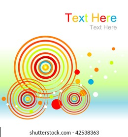 VECTOR Abstract Fantasy Colorful  circle Background