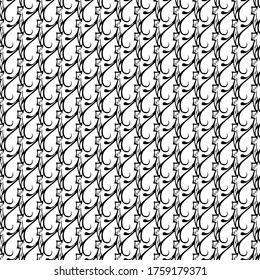 Fantasía abstracta vectora enrevesada teja de fondo transparente negro y blanco 