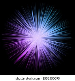 Vector abstract fantasy star, bright space flash