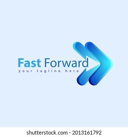 Vector abstract, fast forward symbol