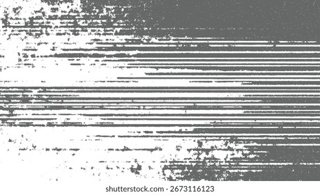 Vector abstract featuring textured gray horizontal lines on white background abstract grunge. Scalable design...