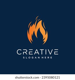 Vector del logotipo de incendio abstracto vectorial