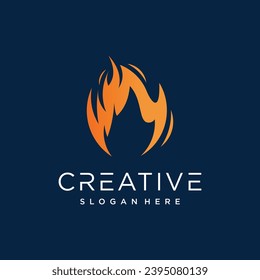 Vector abstract fire logo premium vector