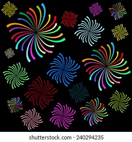 vector abstract fireworks texture