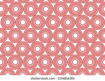 vector abstract fish scale pattern background fabric in red Japanese style