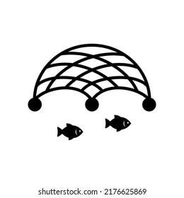 vector abstract fishing net logo